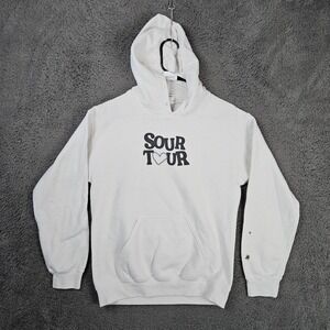 Olivia Rodrigo Sour Tour White Butterfly Portrait Graphic Hoodie Small